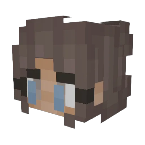 MadeliefLM Minecraft avatar head, 3D render