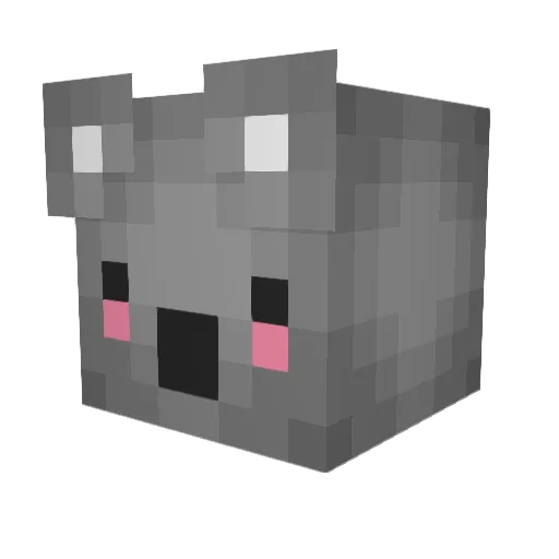 Madelime Minecraft avatar head, 3D render
