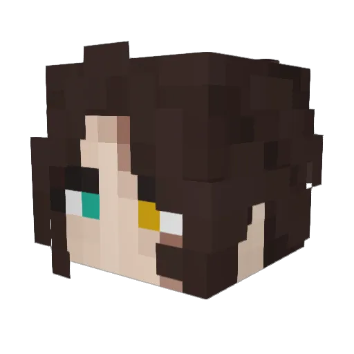 Madeline0 Minecraft avatar head, 3D render