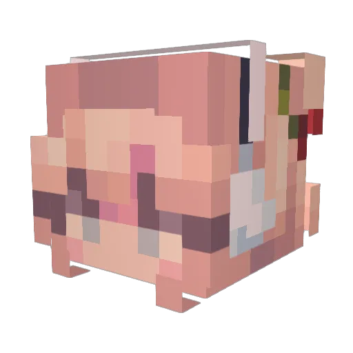Madeline1315 Minecraft avatar head, 3D render