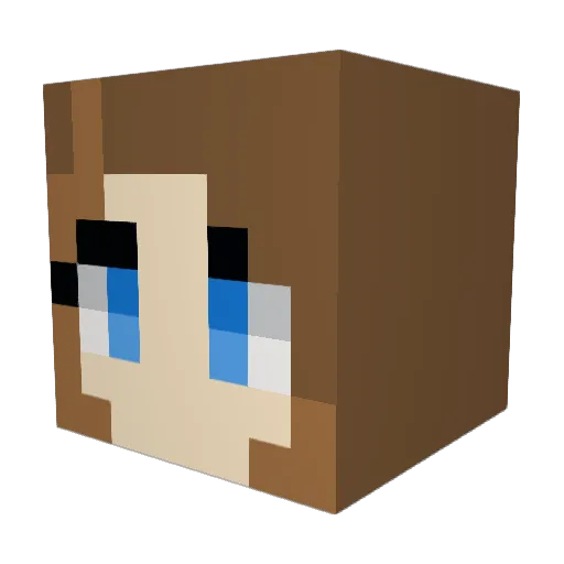 MadelineGS1 Minecraft avatar head, 3D render