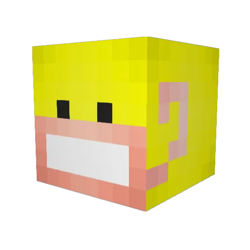 Madeline_7 Minecraft avatar head, 3D render