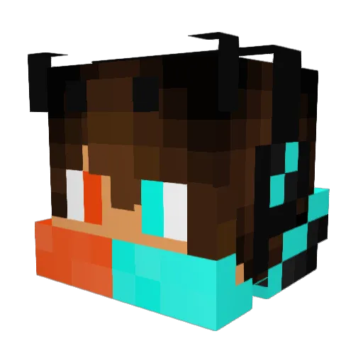 Madell_ Minecraft avatar head, 3D render