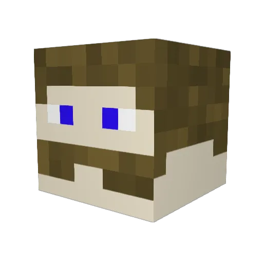 Madenok Minecraft avatar head, 3D render