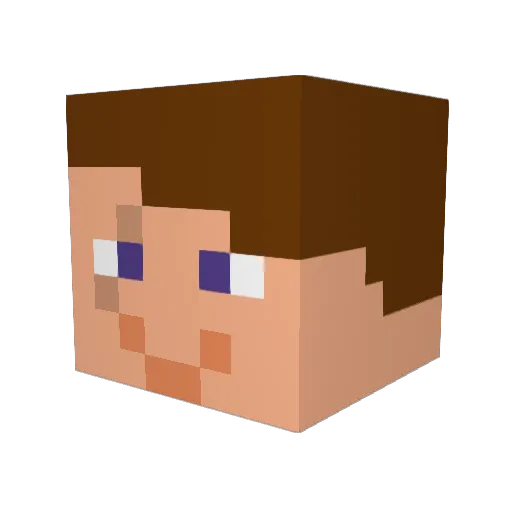 Maderoth Minecraft avatar head, 3D render