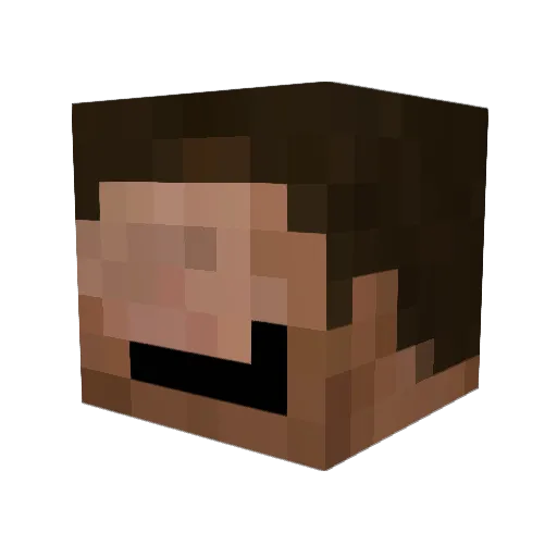 Maderuelo Minecraft avatar head, 3D render