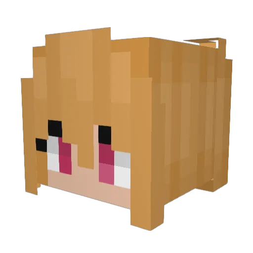 Madeum Minecraft avatar head, 3D render