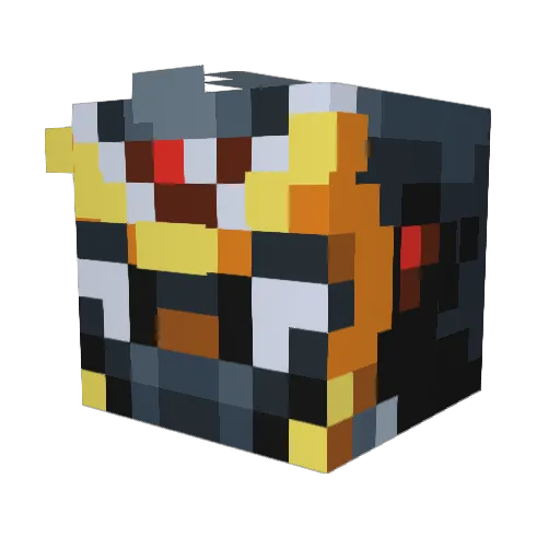 MadgabOne Minecraft avatar head, 3D render