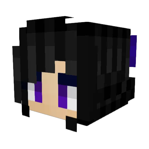 MadgetVal Minecraft avatar head, 3D render