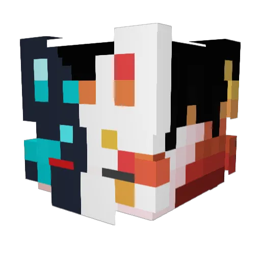 Madgicmic Minecraft avatar head, 3D render