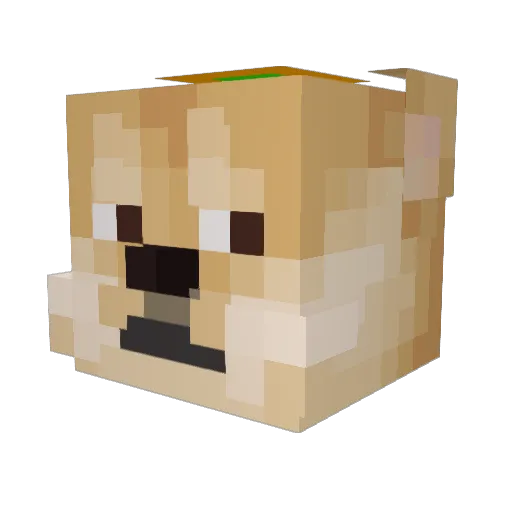 Madhunter12 Minecraft avatar head, 3D render