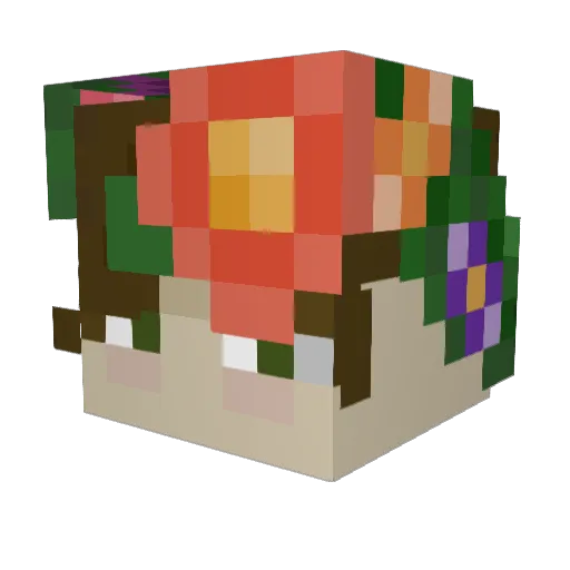 Madi1901 Minecraft avatar head, 3D render