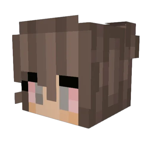 Madi77 Minecraft avatar head, 3D render