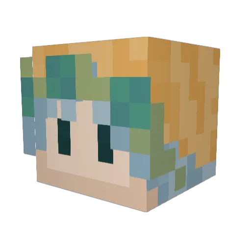 MadiDragon07 Minecraft avatar head, 3D render