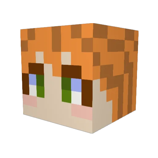 MadiWady Minecraft avatar head, 3D render