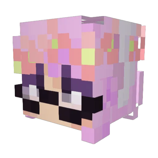 MadiX2 Minecraft avatar head, 3D render