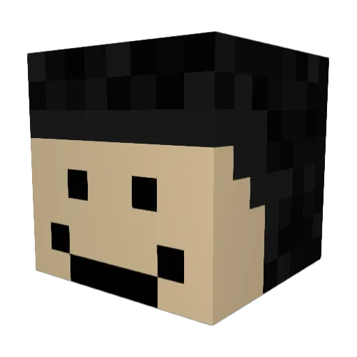 Madi_E Minecraft avatar head, 3D render