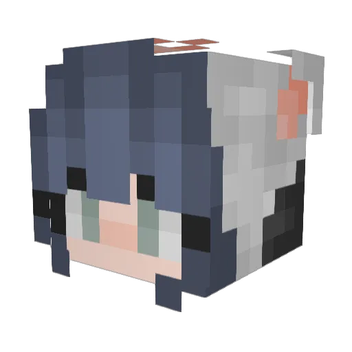 Madi_MOOo Minecraft avatar head, 3D render