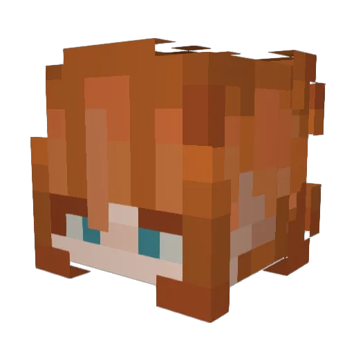 Madi_plus_3 Minecraft avatar head, 3D render