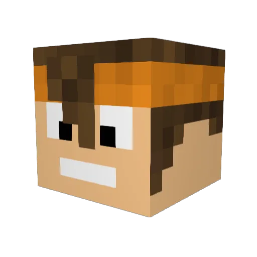 Madichris Minecraft avatar head, 3D render