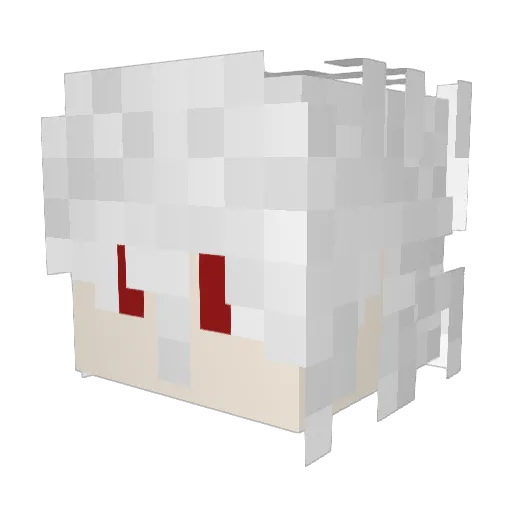 MadieLunar Minecraft avatar head, 3D render