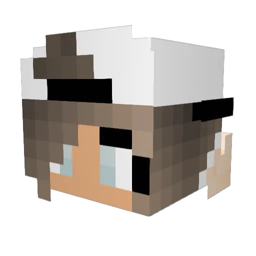 Madie_13 Minecraft avatar head, 3D render