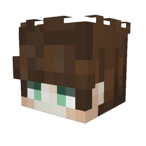 Madigus Minecraft avatar head, 3D render