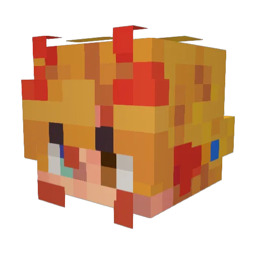Madimadste Minecraft avatar head, 3D render