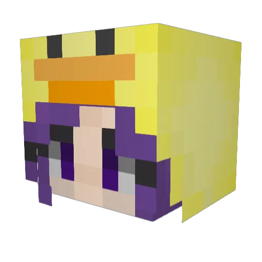 Madince Minecraft avatar head, 3D render
