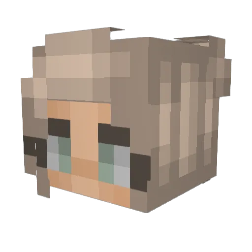 Madinosaur Minecraft avatar head, 3D render