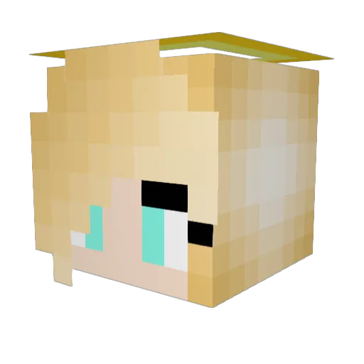 MadisonBeer111 Minecraft avatar head, 3D render