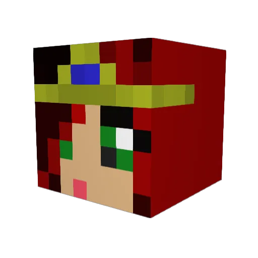 MadisonD33pp Minecraft avatar head, 3D render