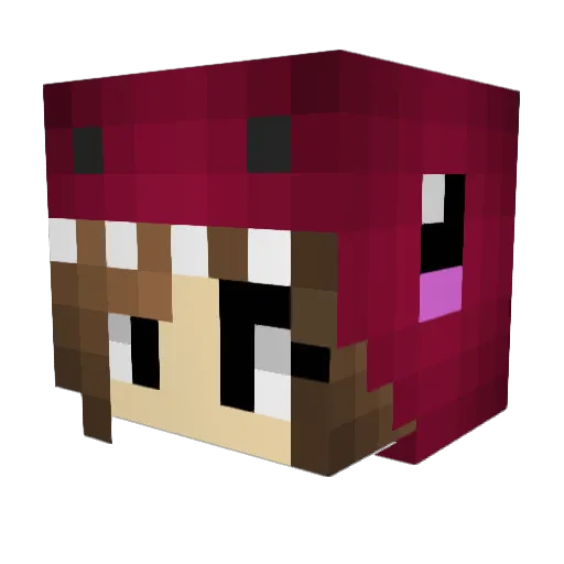 Madisunnn Minecraft avatar head, 3D render