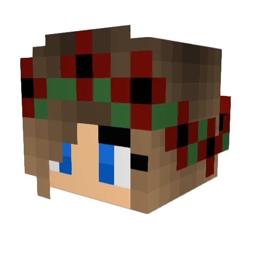 Madiya Minecraft avatar head, 3D render