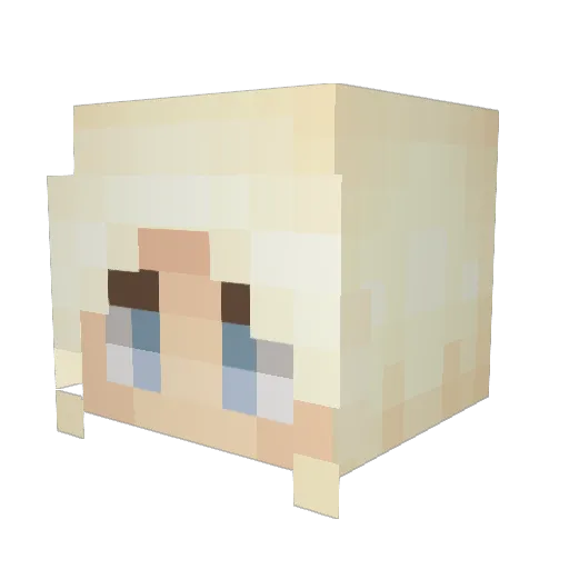 Madjadecat Minecraft avatar head, 3D render