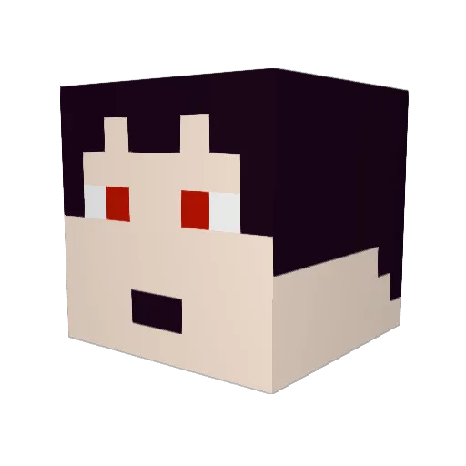 Madkil Minecraft avatar head, 3D render