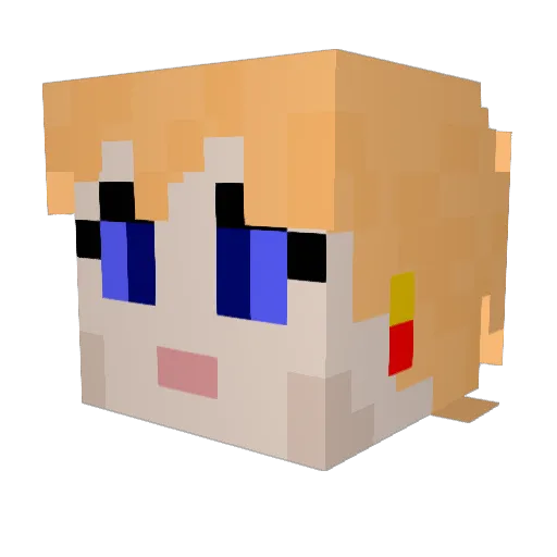 Madlad1607 Minecraft avatar head, 3D render