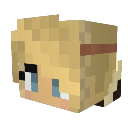 MadlyPandora Minecraft avatar head, 3D render