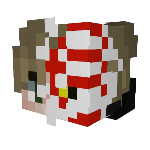 Madmags Minecraft avatar head, 3D render