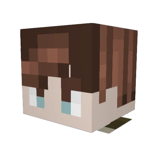 Madmanby Minecraft avatar head, 3D render