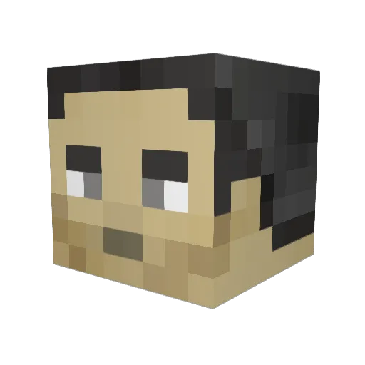 MadnessHero0 Minecraft avatar head, 3D render