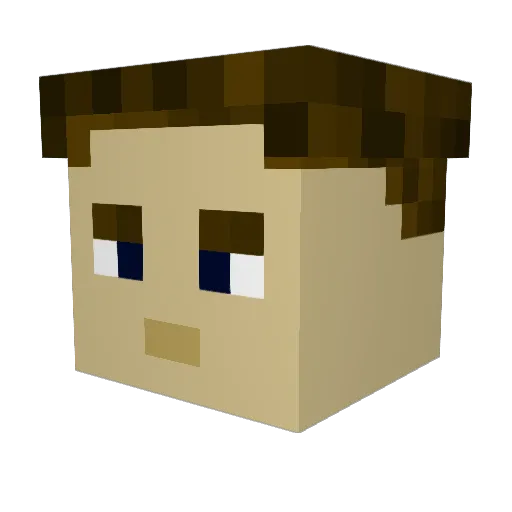 MadnessSaga Minecraft avatar head, 3D render