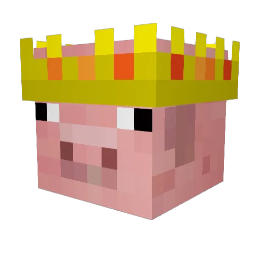 Madnester Minecraft avatar head, 3D render