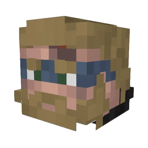 MadnezG Minecraft avatar head, 3D render