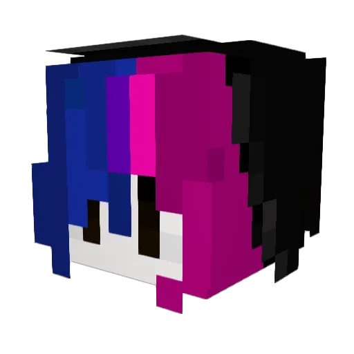 Madnyacendo Minecraft avatar head, 3D render