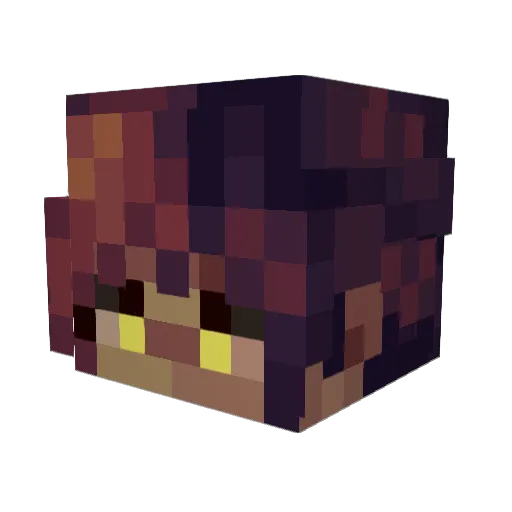 Madok_ Minecraft avatar head, 3D render