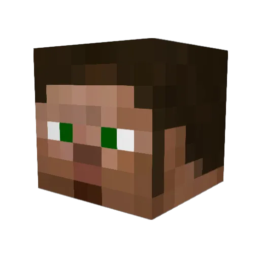 Madoway Minecraft avatar head, 3D render