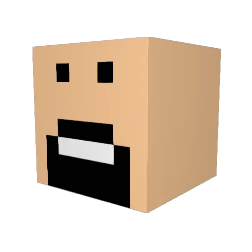 Madphant Minecraft avatar head, 3D render