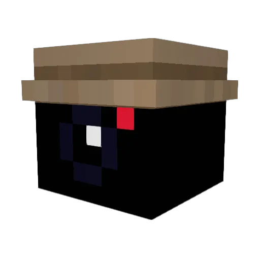 Madpockzcam Minecraft avatar head, 3D render