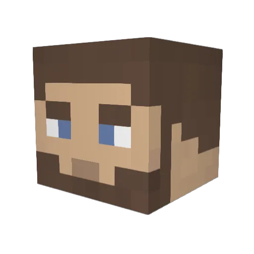 Madrane_ Minecraft avatar head, 3D render